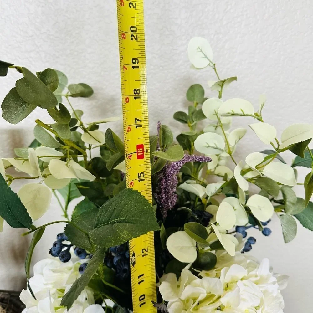Farmhouse Floral Centerpiece Eucalyptus Lavender Hydrangea Blueberry